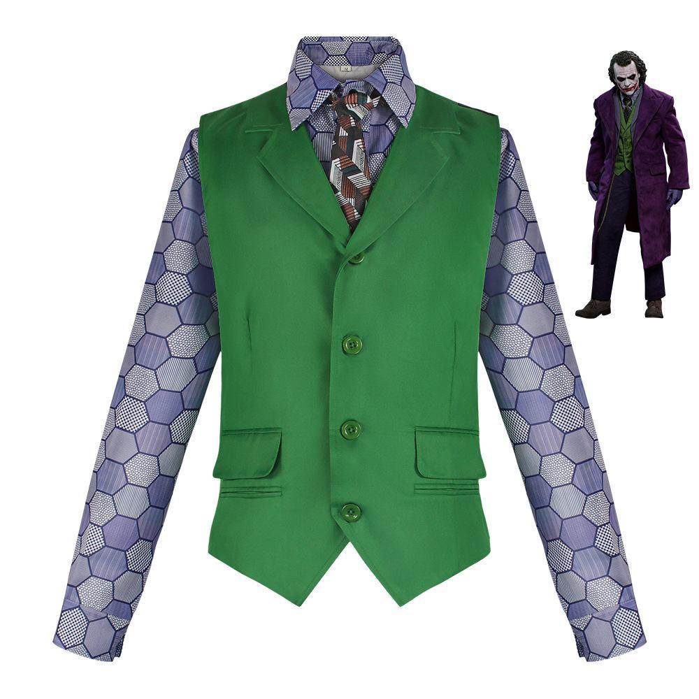 Joker Costume Heath Ledger Dark Knight Arthur Fleck Cosplay Shirt - Azufun