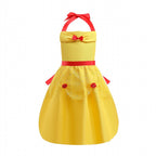 Girls Belle Cinderella Snow White Princess Costume hanging neck apron