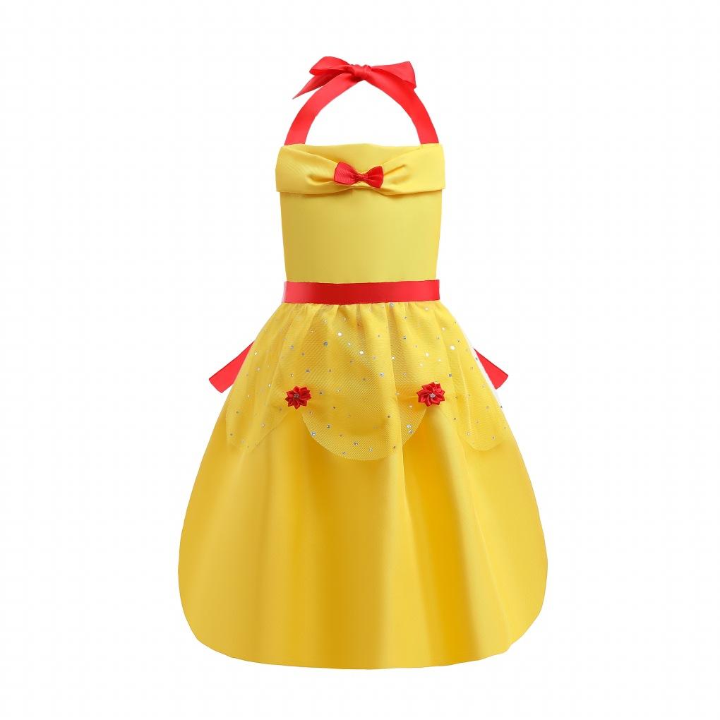 Girls Belle Cinderella Snow White Princess Costume hanging neck apron