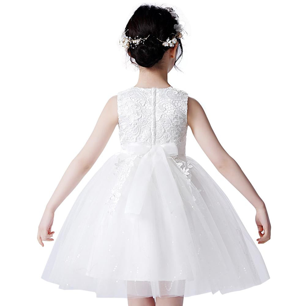 Children's Mesh Summer Dress Princess Dress Girls Performance Costume Flower Tutu Dress