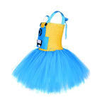 Little Girls Minions Tutu Dress Strap Mesh Halloween Outfit