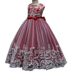 Kids Princess Evening Dresses Girls Sleeveless Long Tutu Mesh Dress