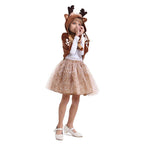 Christmas Costume Elk Cloak Dress Girl Cosplay