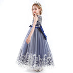 Kids Princess Evening Dresses Girls Sleeveless Long Tutu Mesh Dress
