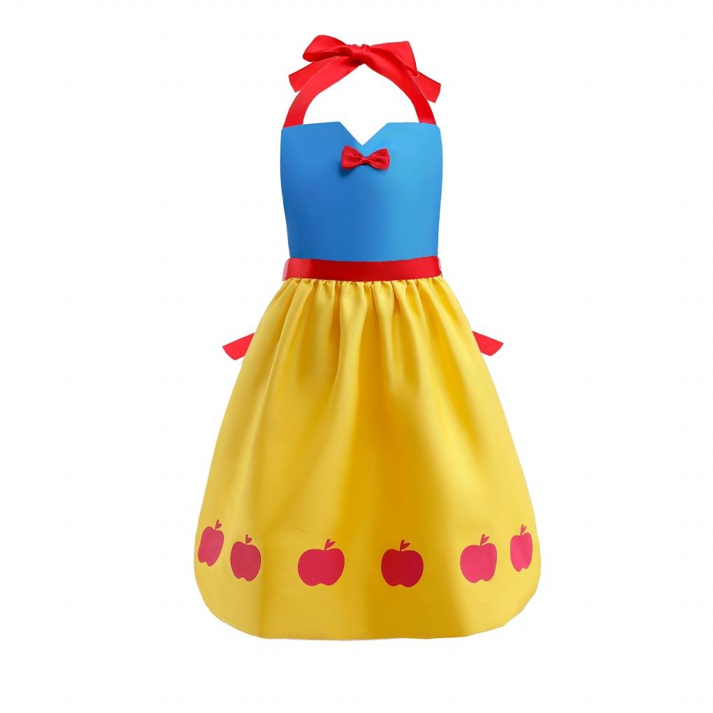 Girls Belle Cinderella Snow White Princess Costume hanging neck apron