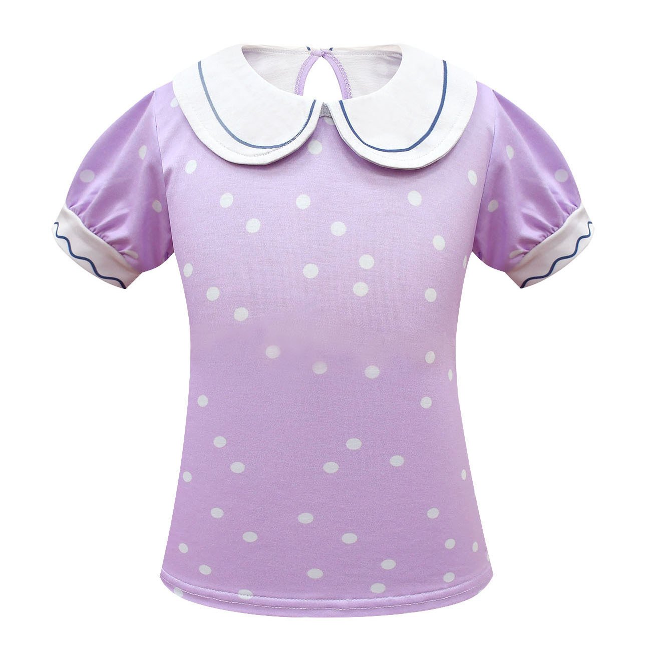 Spirit Costumes Sets Purple Puff Sleeve Trousers Two Piece Suits for Girls