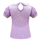 Spirit Costumes Sets Purple Puff Sleeve Trousers Two Piece Suits for Girls