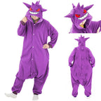 Gengar Kigurumi Onesies Anime Pokemon Pajamas Pyjamas Halloween Costume - Azufun