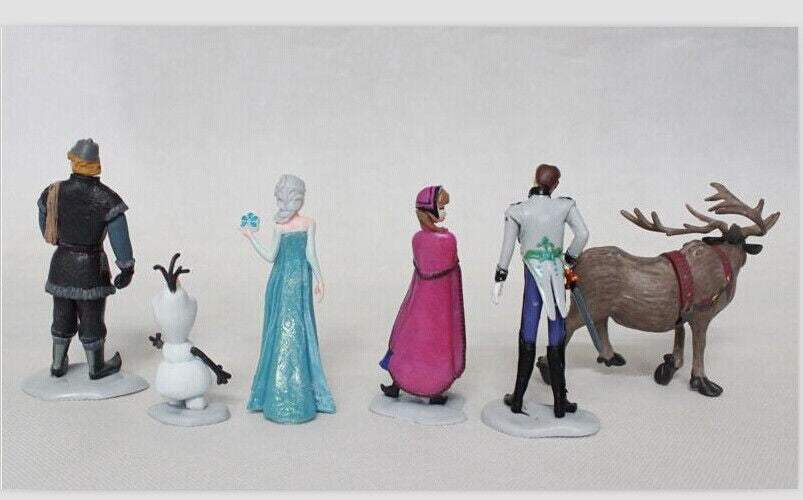 New Frozen Elsa Anna Olaf Playset 6 Figure Cake Topper Toy Doll Set