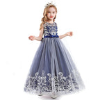 Kids Princess Evening Dresses Girls Sleeveless Long Tutu Mesh Dress
