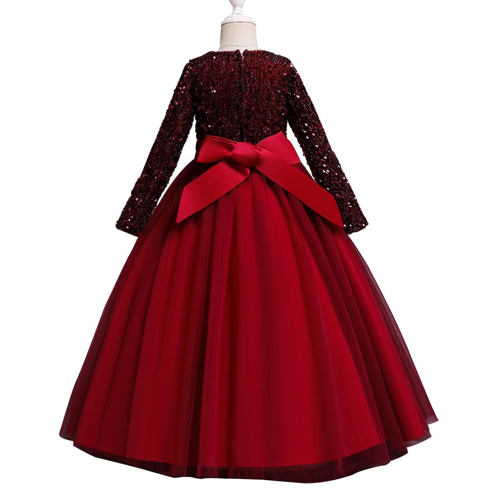 Kids Princess Evening Dresses Ins Girls Long Tutu Sequin Dress