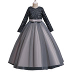 Kids Princess Evening Dresses Ins Girls Long Tutu Sequin Dress