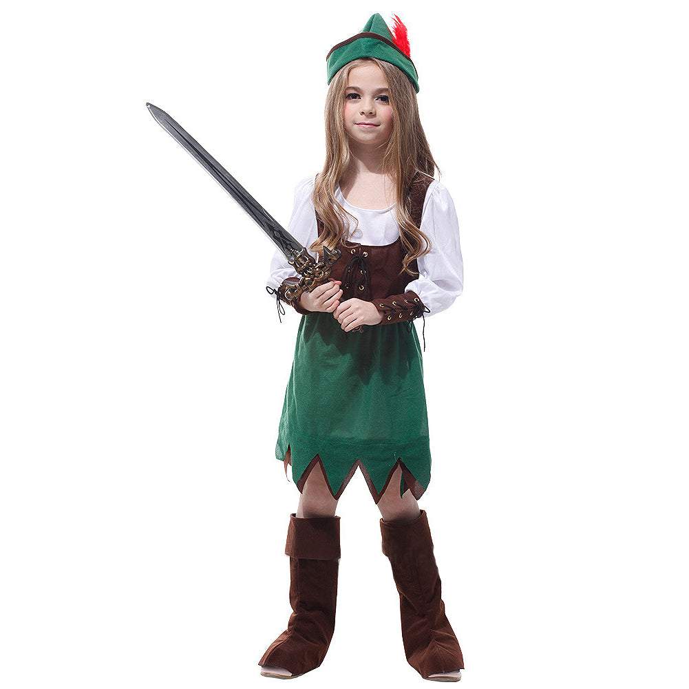 Classics -Peter Pan Child kids cosplay Costume  Halloween Dress