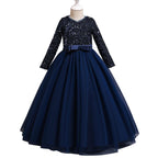 Kids Princess Evening Dresses Ins Girls Long Tutu Sequin Dress