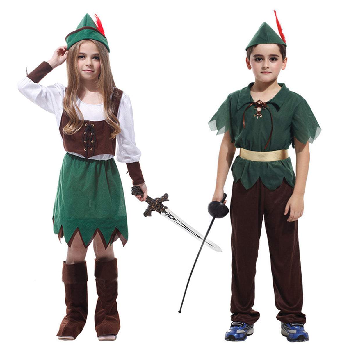 Classics -Peter Pan Child kids cosplay Costume  Halloween Dress