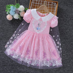 Frozen dresses Elsa princess dress cape Girls baby fluffy Costume Tutu Dress