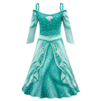 The Little Mermaid Ariel Cosplay Costume Little Girl  Princess Dress Halloween Outfit