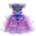 Girls Mermaid Dresses Short Sleeve Party Tutu Dresses