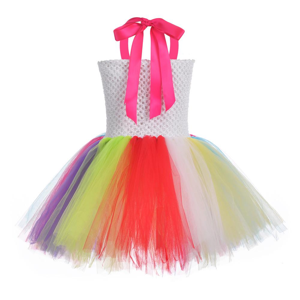 Halloween Lollipop Rainbow Mesh Princess Tutu Dress