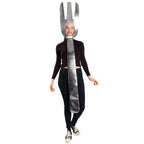 Fork & Spoon Costume Set Silver couple funny men and women Halloween masquerade stage - Azufun