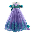 Girls Mermaid Princess Dresses Lace Tutu Costume for Kids