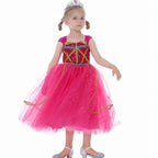 Aladdin Princess Cosplay Costume Dress Skirt Jasmine Birthday Halloween Party Mesh Outfit for Girls