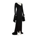 Morticia Addams Costume Dress Wedensday Halloween Party Retro Gothic long skirt - Azufun