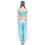 Aladdin Magic Lamp Jasmine Adult Princess Costume Cosplay Fancy Dress - Azufun