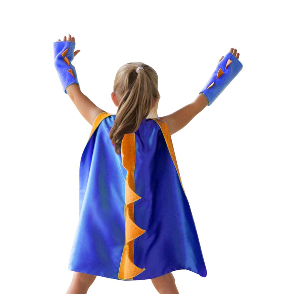 Kids Dinosaur Dragon Cape and Gauntlets Halloween Costume Dress Up