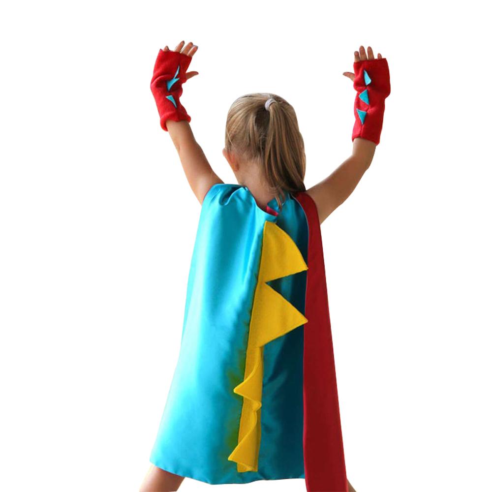Kids Dinosaur Dragon Cape and Gauntlets Halloween Costume Dress Up