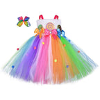 Halloween Lollipop Rainbow Mesh Princess Tutu Dress