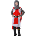 Boy's Roman Knight Warrior Role Playing Kids Halloween Cosplay Children's Soldier Gladiator Costumes - Azufun