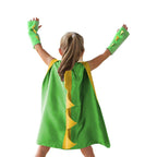 Kids Dinosaur Dragon Cape and Gauntlets Halloween Costume Dress Up