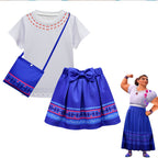 Encanto Luisa Cosplay Costumes for Girls Rich Accessory Three Pieces Sets