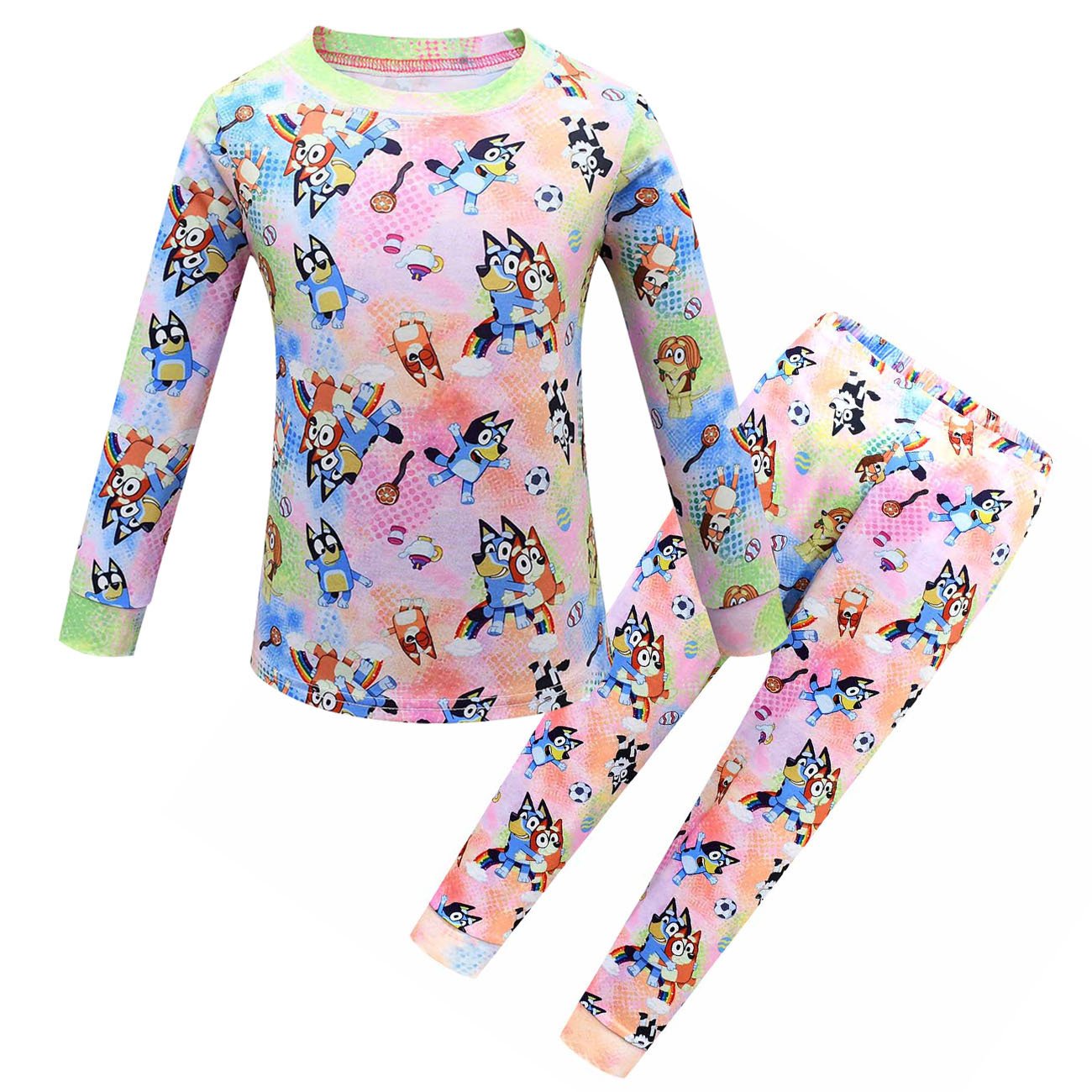 Bluey Pajamas Set Long Sleeve Trousers Two Pieces for Kids