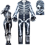 Halloween Skull Cosplay Costume Zentai Bodysuit for Kids