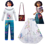 Encanto Dolores Girls Cosplay Costume Children Dress Suit Halloween Carnival Outfits for Kids