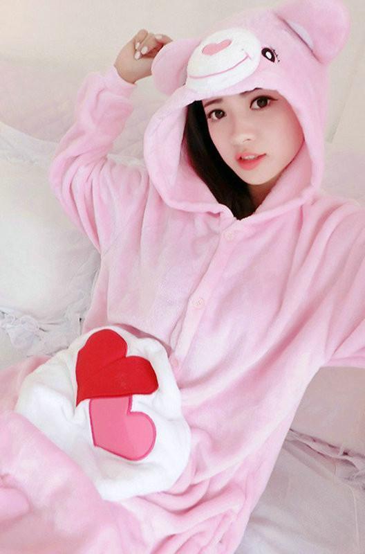 Care Bear Kigurumi Pajamas Hoodie Costume Animal Flannel Onesies