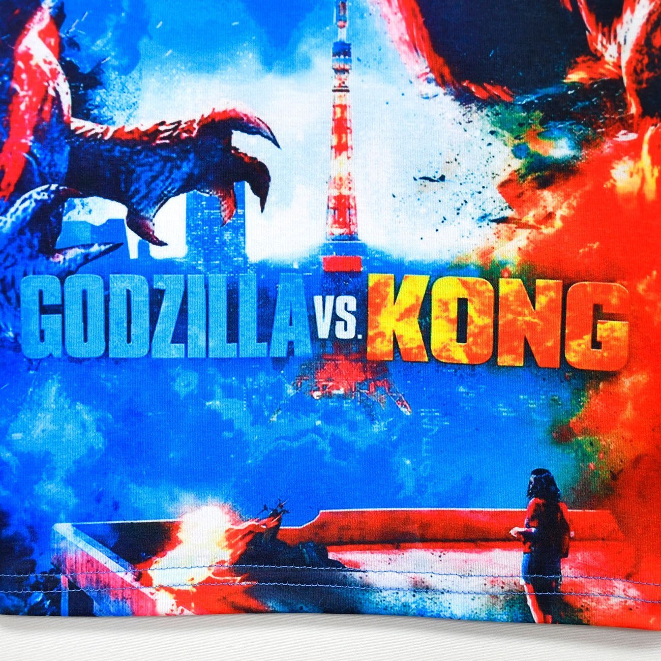 Kids Godzilla Vs Kong Printed Short Sleeve Crew Neck T-Shirt for Boys