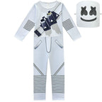 DJ Marshmello Chris Comstock Cosplay Costume Jumpsuit for Kids Gift