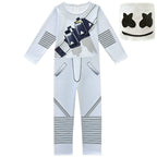 DJ Marshmello Chris Comstock Cosplay Costume Jumpsuit for Kids Gift