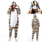 Adult New Tiger cat Kigurumi Onesies Pajamas Costume