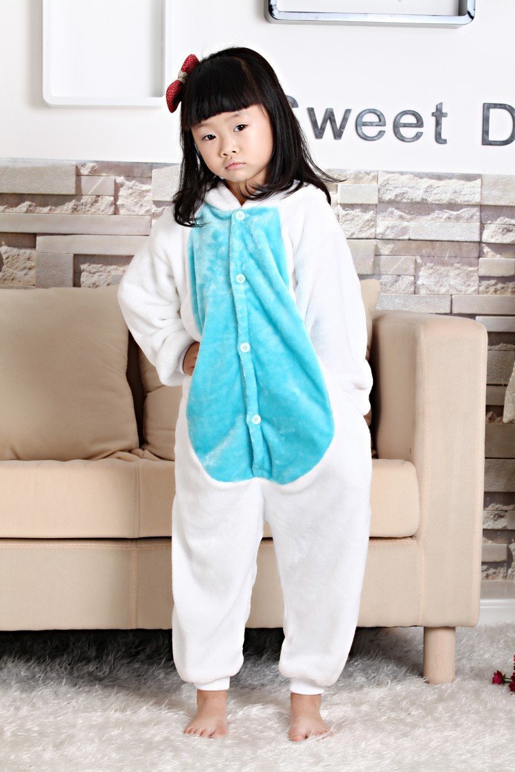 Kids Rabbit Bunny Onesies Pajamas Flannel Kigurumi Costume