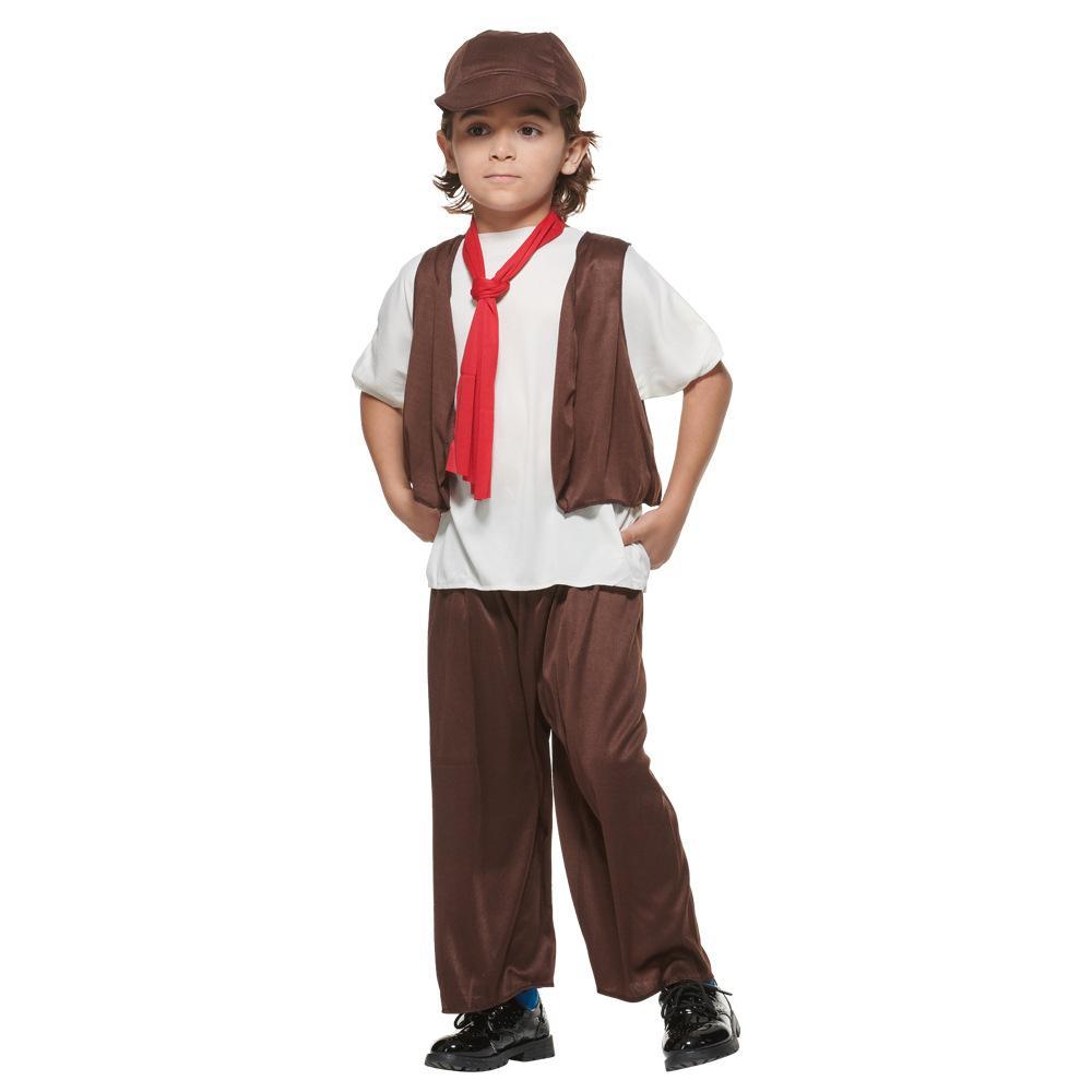 Victorian Boy Costume Overalls Child Book Week Halloween Dress Up Kids Outfit