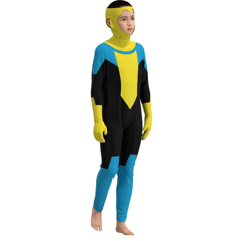 Invincible Mark Grayson Cosplay Costume Halloween Jumpsuit Outfit Dress Up For Kids