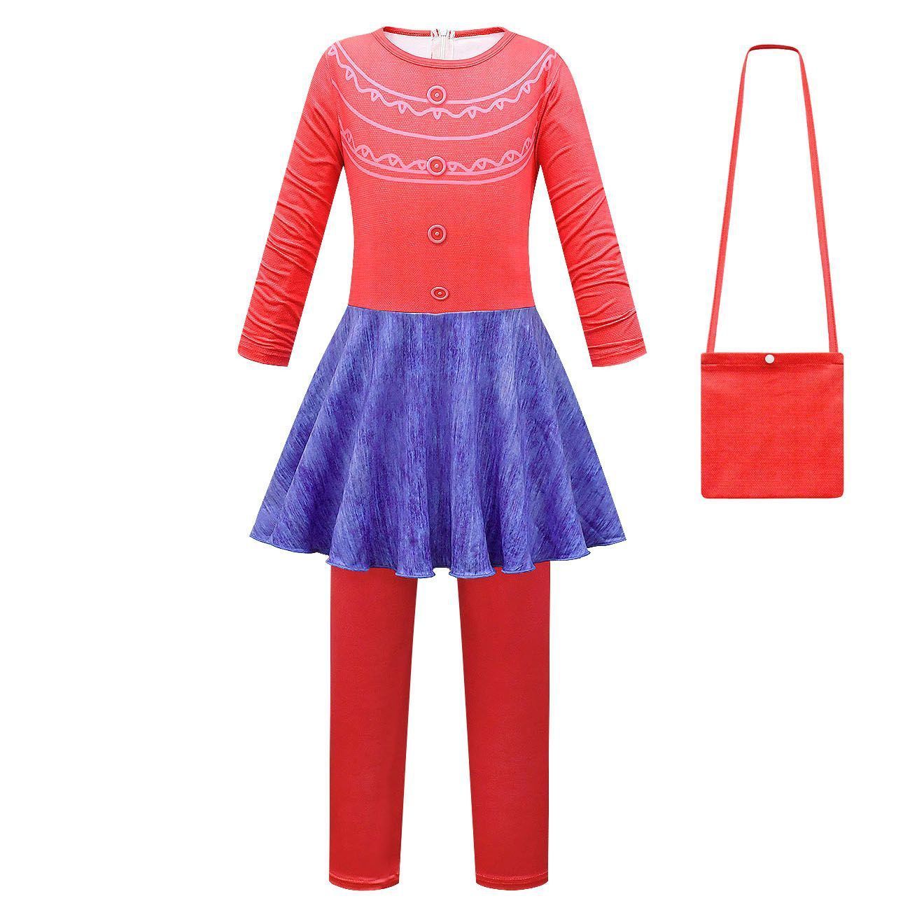Turning Red Mei Costume Cosplay Jumpsuit Halloween Party Performance Dress Outfit for Girls