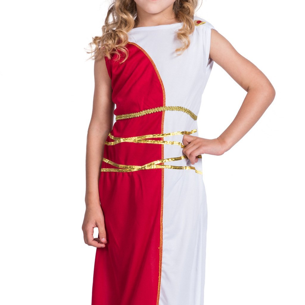 Roman Greek Goddess Costume Cosplay Halloween Party Fancy Dress for Girls