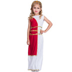 Roman Greek Goddess Costume Cosplay Halloween Party Fancy Dress for Girls