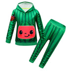 Boys Cocomelon Printed Cosplay Costume Top Pants Set