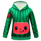 Boys Cocomelon Printed Cosplay Costume Top Pants Set
